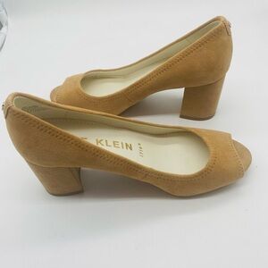 ANNE KLEIN WOMENS MEREDITH
LEATHER PEEP TOE CLASSIC PUMPS, NATURAL, SIZE 6M